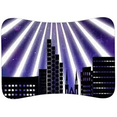 Superhero City Background Velour Seat Head Rest Cushion by artworkshop