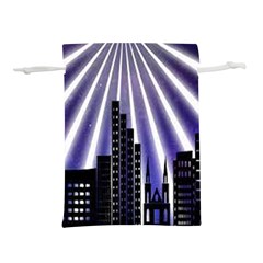 Superhero City Background Lightweight Drawstring Pouch (m) by artworkshop