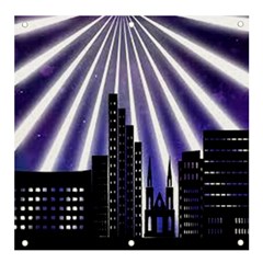 Superhero City Background Banner And Sign 4  X 4  by artworkshop