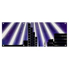 Superhero City Background Banner And Sign 8  X 3  by artworkshop