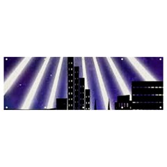 Superhero City Background Banner And Sign 12  X 4  by artworkshop