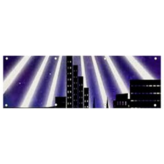 Superhero City Background Banner And Sign 9  X 3  by artworkshop