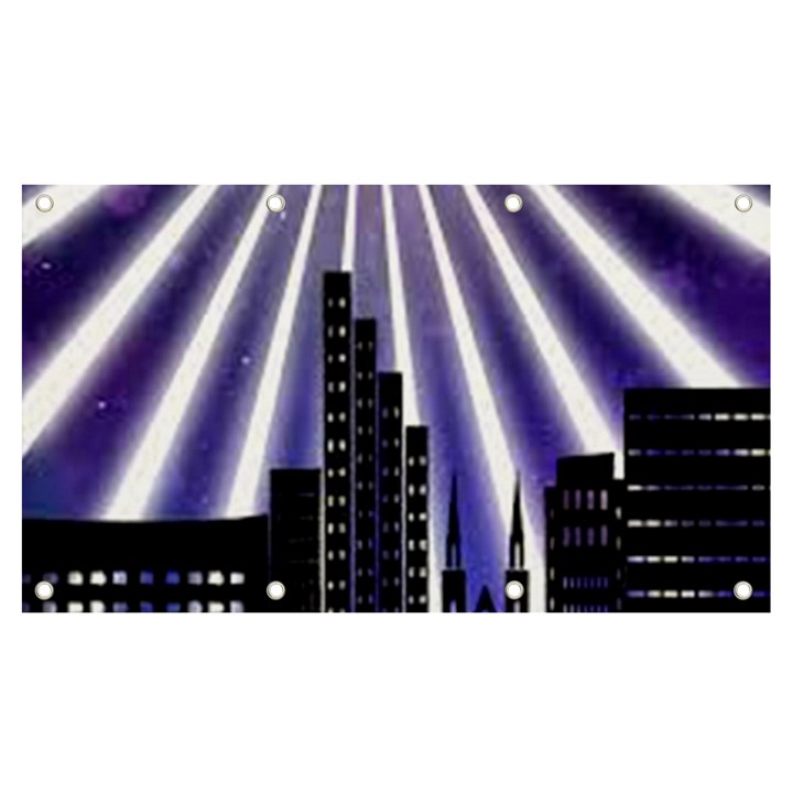 Superhero City Background Banner and Sign 7  x 4 