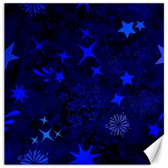 Blue Stars Repeating Pattern Canvas 16  X 16  by Ravadineum