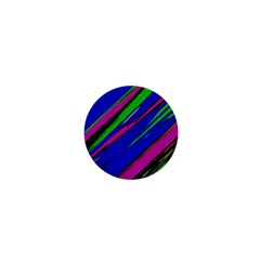 Diagonal Green Blue Purple And Black Abstract Art 1  Mini Buttons by KorokStudios