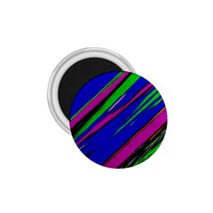 Diagonal Green Blue Purple And Black Abstract Art 1 75  Magnets by KorokStudios