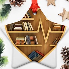 Bookshelf Heart Ornament (star) by artworkshop