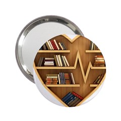 Bookshelf Heart 2 25  Handbag Mirrors by artworkshop