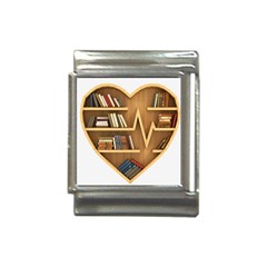 Bookshelf Heart Italian Charm (13mm) by artworkshop