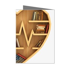 Bookshelf Heart Mini Greeting Cards (pkg Of 8)