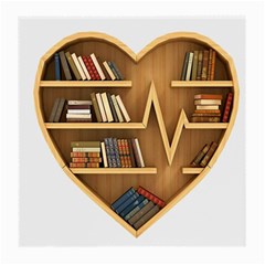 Bookshelf Heart Medium Glasses Cloth by artworkshop