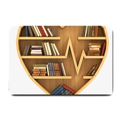 Bookshelf Heart Small Doormat by artworkshop