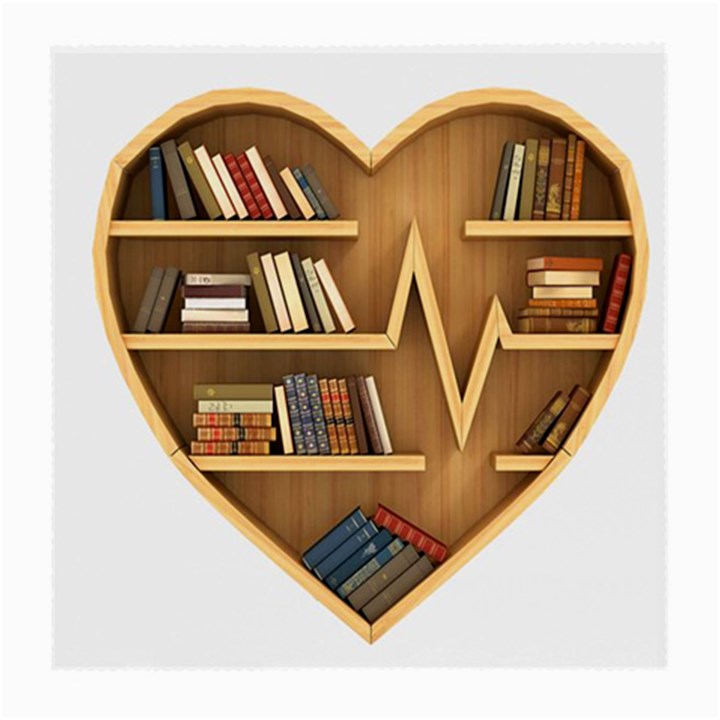 Bookshelf Heart Medium Glasses Cloth (2 Sides)