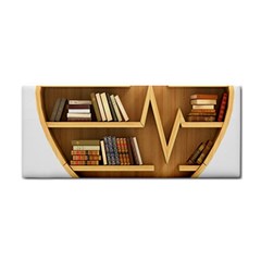 Bookshelf Heart Hand Towel by artworkshop