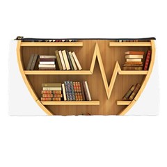 Bookshelf Heart Pencil Case by artworkshop