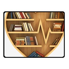 Bookshelf Heart Fleece Blanket (small) by artworkshop