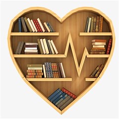 Bookshelf Heart Play Mat (square) by artworkshop