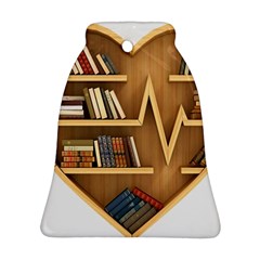 Bookshelf Heart Bell Ornament (two Sides) by artworkshop