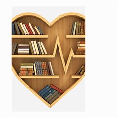 Bookshelf Heart Small Garden Flag (two Sides) by artworkshop