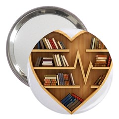 Bookshelf Heart 3  Handbag Mirrors