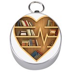 Bookshelf Heart Silver Compasses Front