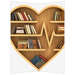 Bookshelf Heart Back Support Cushion by artworkshop