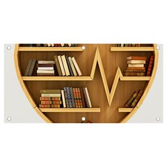 Bookshelf Heart Banner And Sign 4  X 2  by artworkshop