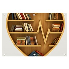 Bookshelf Heart Banner And Sign 6  X 4  by artworkshop