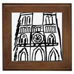 Gold Foil Notre Dame Framed Tile Front