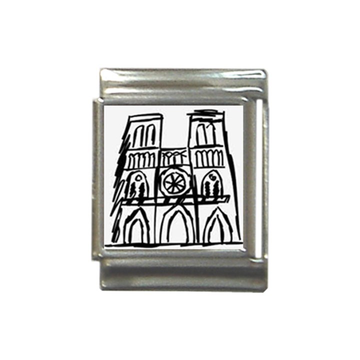 Gold Foil Notre Dame Italian Charm (13mm)