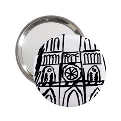 Gold Foil Notre Dame 2 25  Handbag Mirrors by artworkshop