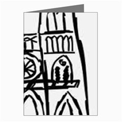 Gold Foil Notre Dame Greeting Cards (pkg Of 8) by artworkshop