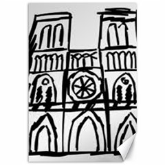 Gold Foil Notre Dame Canvas 12  X 18  by artworkshop