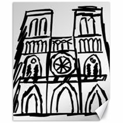 Gold Foil Notre Dame Canvas 16  X 20  by artworkshop