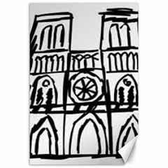 Gold Foil Notre Dame Canvas 24  X 36  by artworkshop