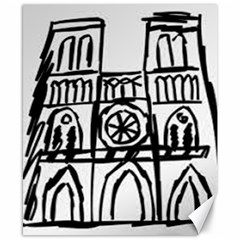 Gold Foil Notre Dame Canvas 8  X 10  by artworkshop