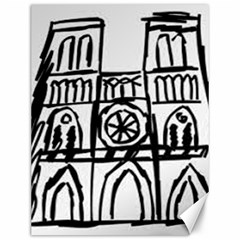 Gold Foil Notre Dame Canvas 12  X 16  by artworkshop