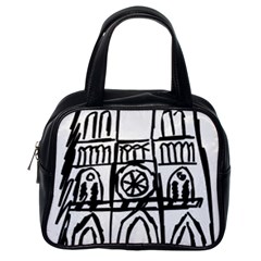 Gold Foil Notre Dame Classic Handbag (one Side)