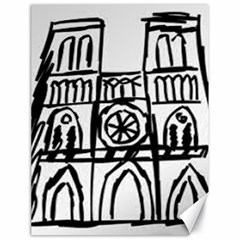 Gold Foil Notre Dame Canvas 18  X 24  by artworkshop