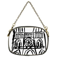 Gold Foil Notre Dame Chain Purse (two Sides) by artworkshop