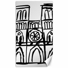 Gold Foil Notre Dame Canvas 40  X 72  by artworkshop