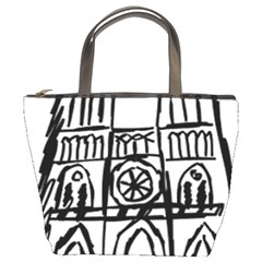 Gold Foil Notre Dame Bucket Bag by artworkshop