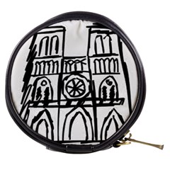 Gold Foil Notre Dame Mini Makeup Bag by artworkshop