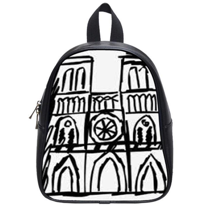 Gold Foil Notre Dame School Bag (Small)