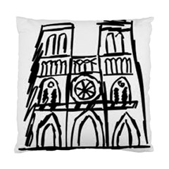 Gold Foil Notre Dame Standard Cushion Case (one Side) by artworkshop