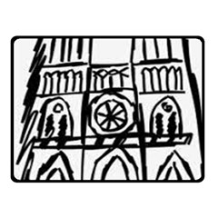 Gold Foil Notre Dame Fleece Blanket (small) by artworkshop