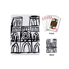 Gold Foil Notre Dame Playing Cards Single Design (mini) by artworkshop