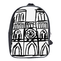 Gold Foil Notre Dame School Bag (large) by artworkshop