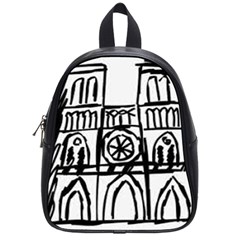 Gold Foil Notre Dame School Bag (small) by artworkshop