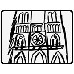 Gold Foil Notre Dame Fleece Blanket (large) by artworkshop